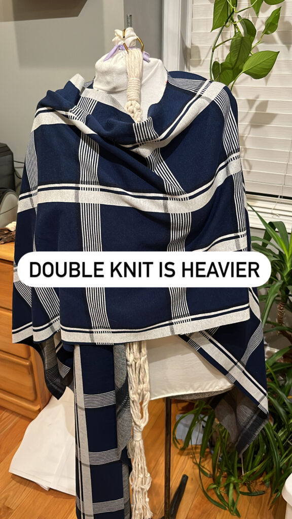 Easy ruana knit fabric