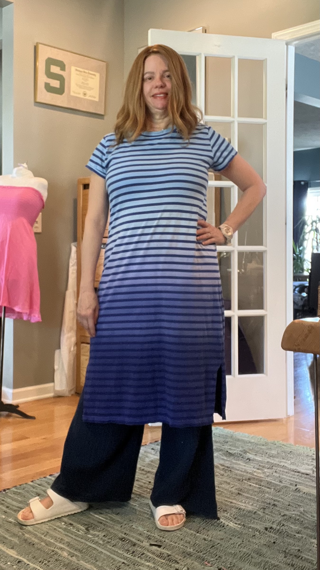 How to make a tee shirt dress from a tee shirt sewing pattern